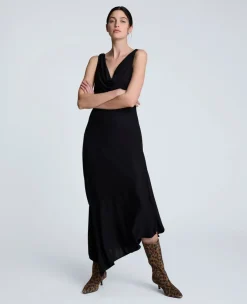 Asymmetrical Hem Cowl Neck Dress>Kenneth Cole Best