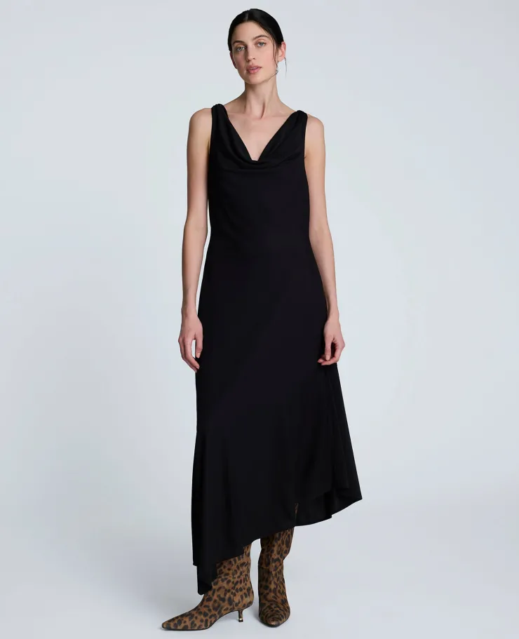 Asymmetrical Hem Cowl Neck Dress>Kenneth Cole Best