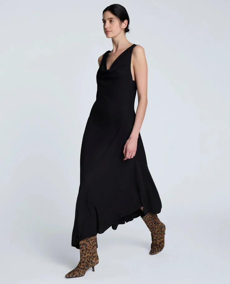 Asymmetrical Hem Cowl Neck Dress>Kenneth Cole Best