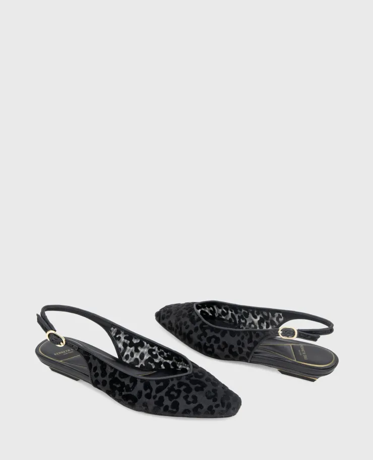 Berkette Leopard Flocked Mesh Slingback>Kenneth Cole Hot
