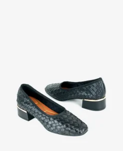 Birdie Woven Leather Pump><noscript><img width=