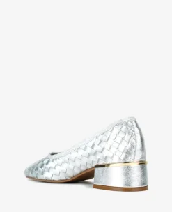 Birdie Woven Metallic Leather Pump><noscript><img width=