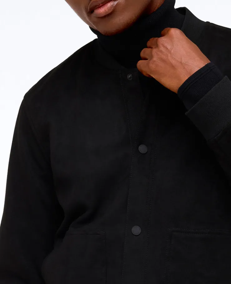 Bomber Collar Trucker Jacket>Kenneth Cole