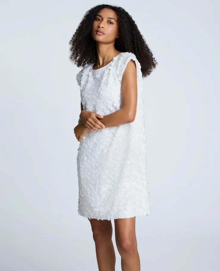 Circle Sequin Sleeveless Wedge Shift Dress>Kenneth Cole Clearance