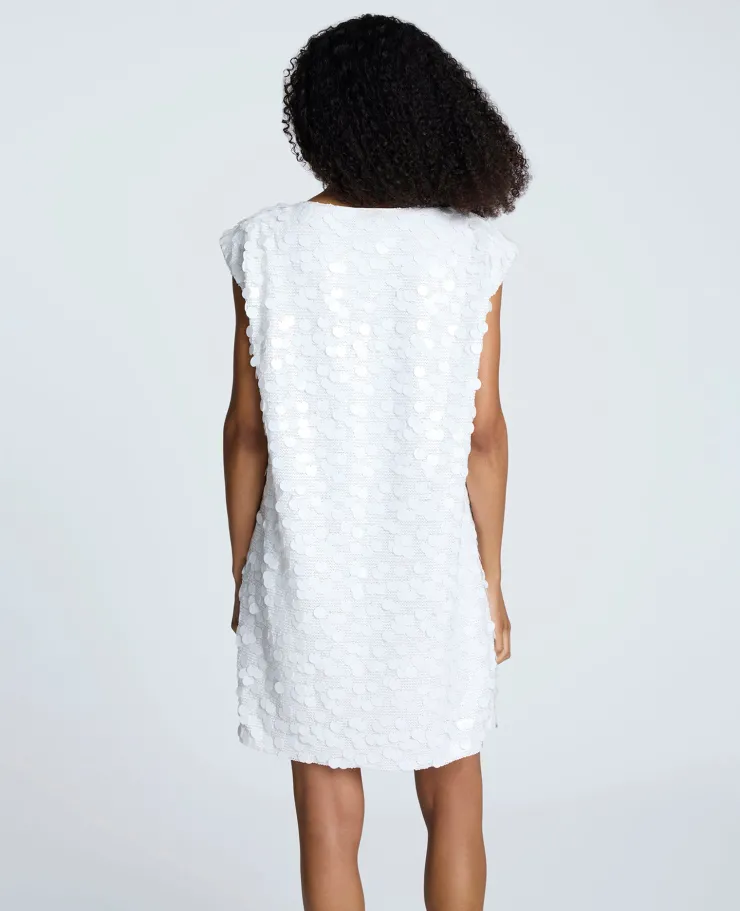 Circle Sequin Sleeveless Wedge Shift Dress>Kenneth Cole Clearance
