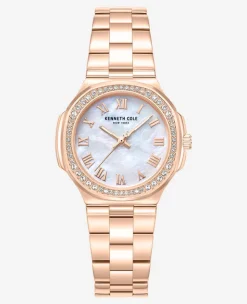 Classic Crystal Lined Outer Dial Bracelet Watch>Kenneth Cole New