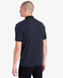Colorblock Collar Solid Short Sleeve Polo><noscript><img width=
