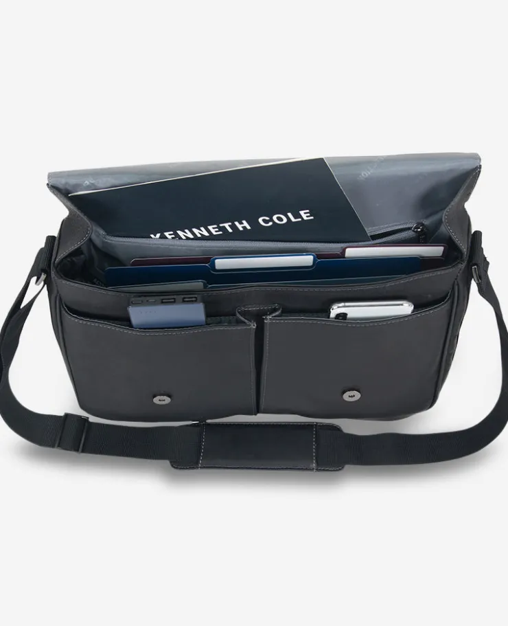 Columbian Leather Crossbody 15.6-Inch Laptop & Tablet Messenger Bag>Kenneth Cole Hot