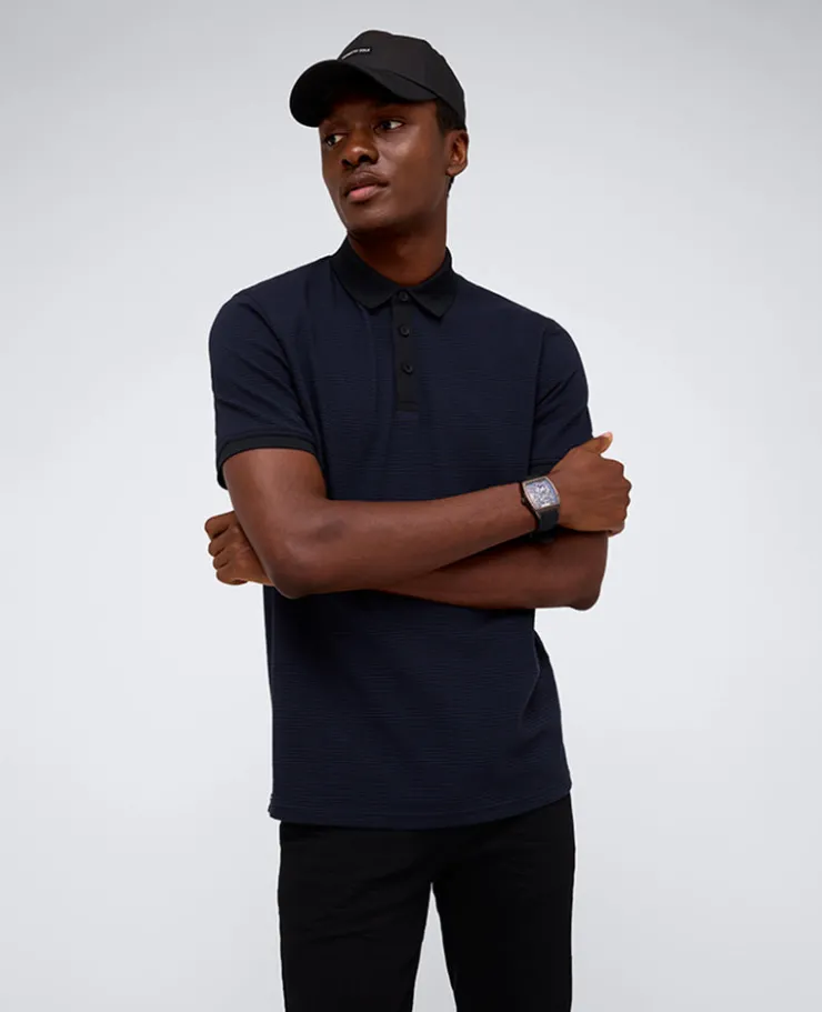 Contrast Placket Button Polo>Kenneth Cole New