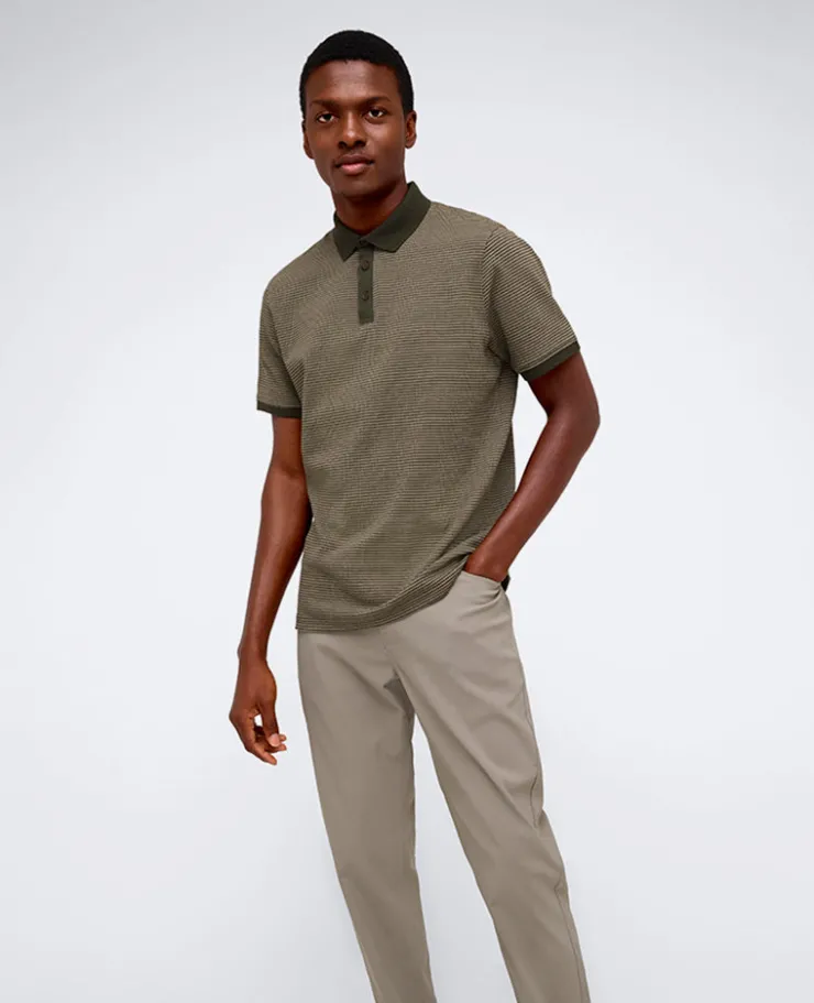 Contrast Placket Button Polo>Kenneth Cole Best