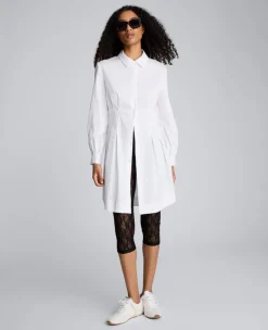 Corseted Short Poplin Shirt Dress>Kenneth Cole New