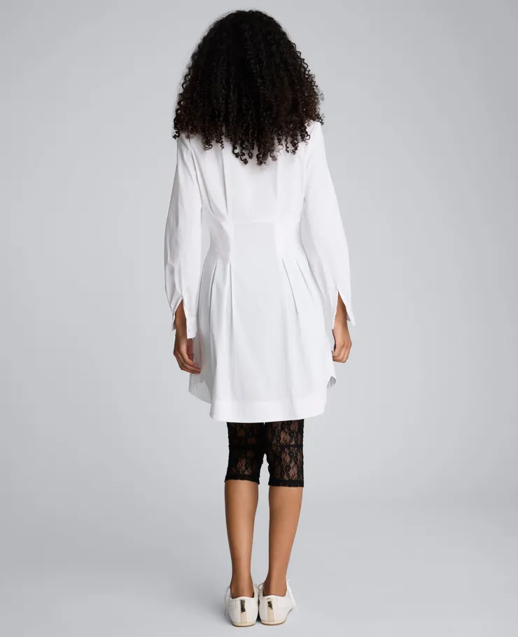 Corseted Short Poplin Shirt Dress>Kenneth Cole New
