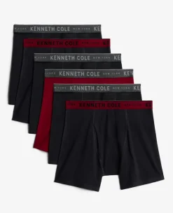 Cotton Stretch Boxer Briefs 6-Pack>Kenneth Cole Outlet