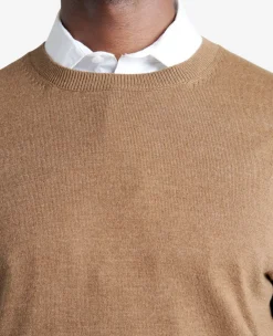 Crew Neck Sweater with Tipping Details><noscript><img width=