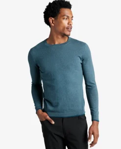 Crew Neck Sweater with Tipping Details><noscript><img width=