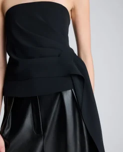 Drape Front Bustier Top><noscript><img width=