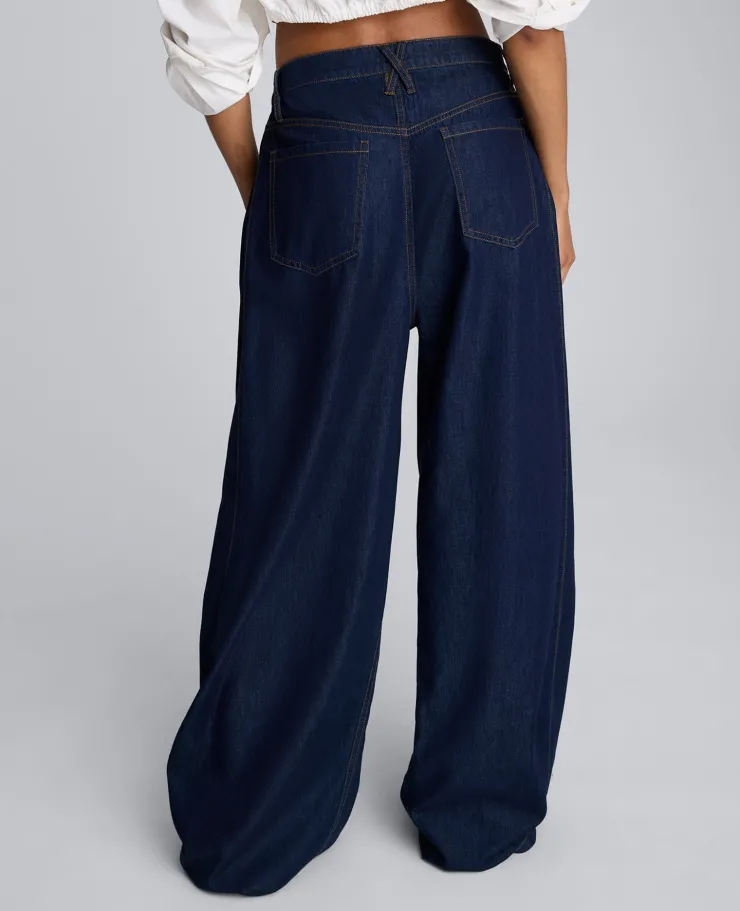Drapey Denim Wide Leg Pant>Kenneth Cole Outlet