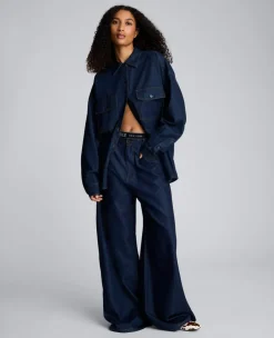 Drapey Denim Wide Leg Pant><noscript><img width=