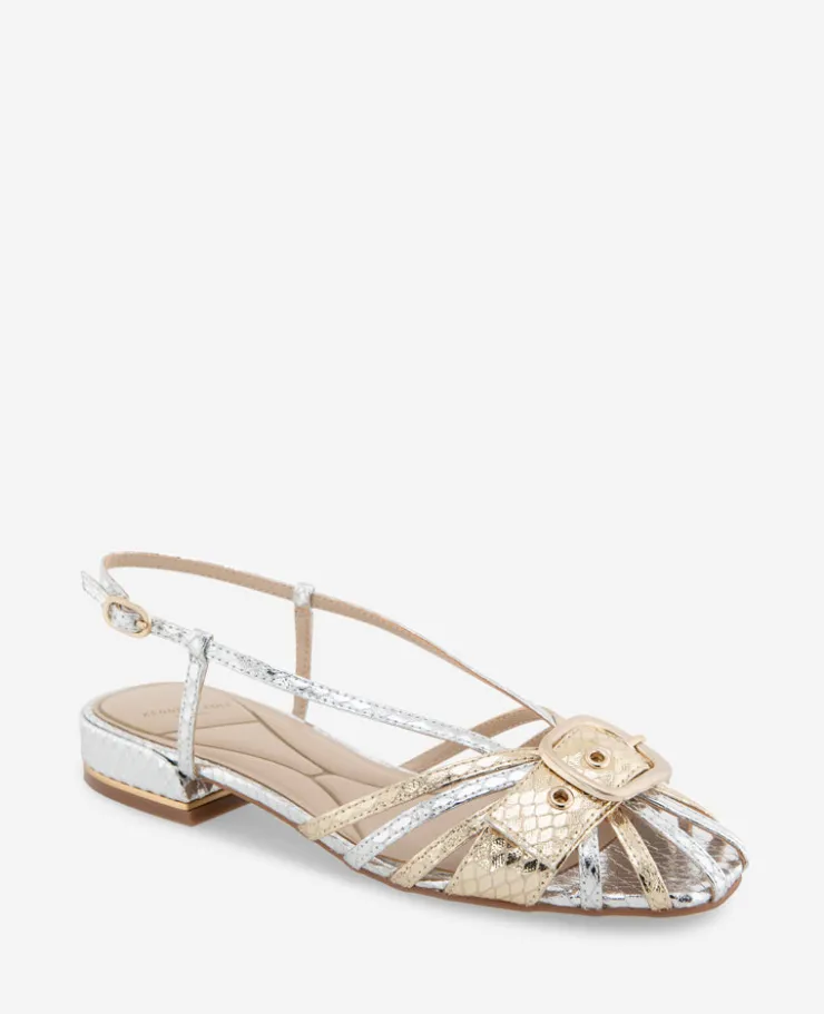 Farrah Metallic Combo Snake Caged In Buckle Sandal>Kenneth Cole New