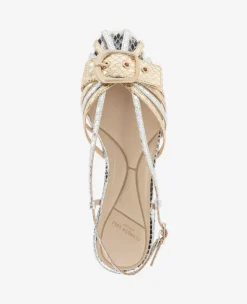 Farrah Metallic Combo Snake Caged In Buckle Sandal><noscript><img width=