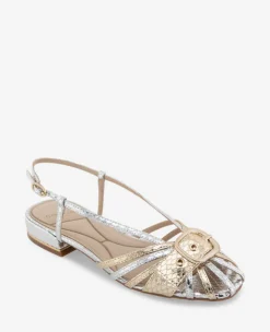 Farrah Metallic Combo Snake Caged In Buckle Sandal><noscript><img width=
