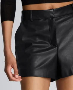 Faux Leather Fly Front Short><noscript><img width=