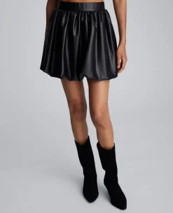 Faux Leather Pull On Bubble Mini Skirt>Kenneth Cole Best
