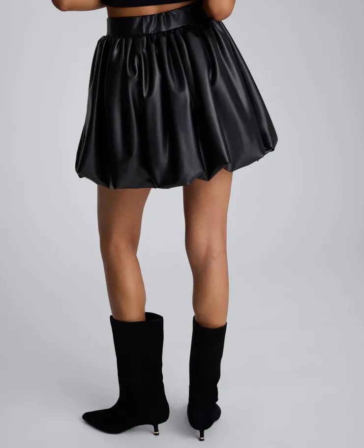 Faux Leather Pull On Bubble Mini Skirt>Kenneth Cole Best