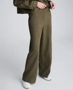 Faux Suede Pull On Wide Leg Pant>Kenneth Cole Clearance
