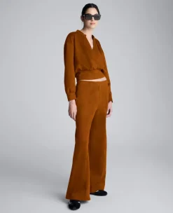 Faux Suede Pull On Wide Leg Pant>Kenneth Cole Best