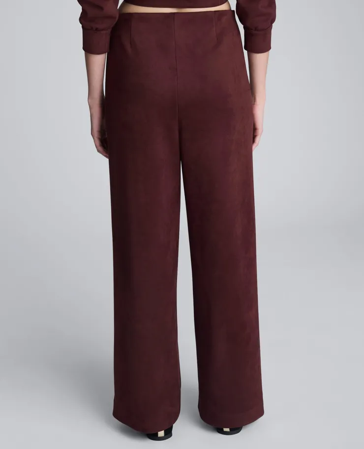 Faux Suede Pull On Wide Leg Pant>Kenneth Cole