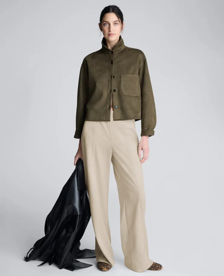Faux Suede Pullover Wide Leg Pant>Kenneth Cole