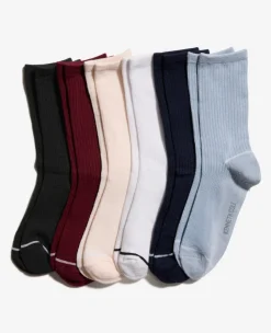 Fine Rib-Diamond Texture Crew Socks 6-Paco>Kenneth Cole