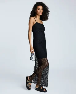 Fishnet Mesh Slip Maxi Dress><noscript><img width=