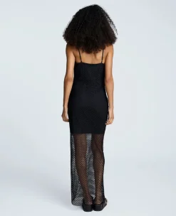 Fishnet Mesh Slip Maxi Dress><noscript><img width=