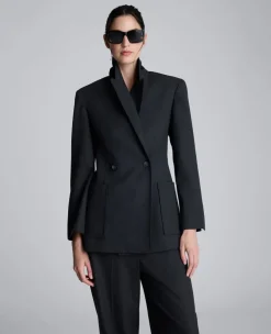 Flannel Double Breasted Jacket>Kenneth Cole Sale