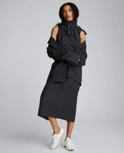 Flannel Midi Sheath Dress><noscript><img width=