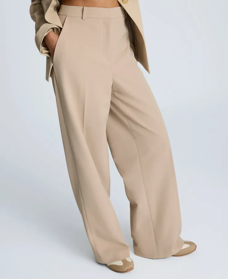 Fly Front High Rise Wide Leg Boyfriend Pant>Kenneth Cole Online