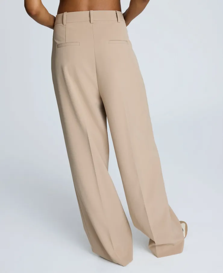 Fly Front High Rise Wide Leg Boyfriend Pant>Kenneth Cole Online
