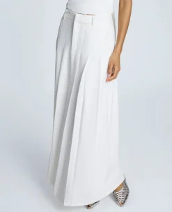 Fly Front Pleated Maxi Skirt><noscript><img width=