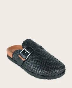 GENTLE SOULS - Brantley Buckle Woven Leather Mule><noscript><img width=
