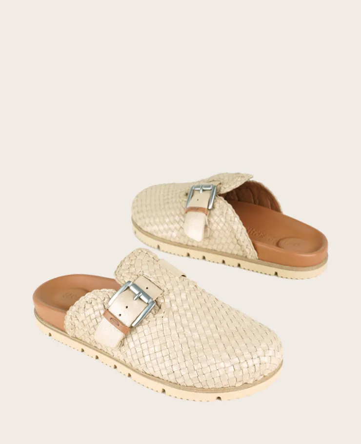 GENTLE SOULS - Brantley Buckle Woven Leather Mule>Kenneth Cole Online