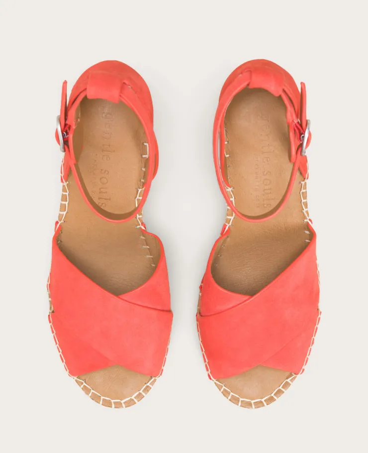 GENTLE SOULS - Charli Suede X-Band Espadrille Wedge Sandal>Kenneth Cole Best
