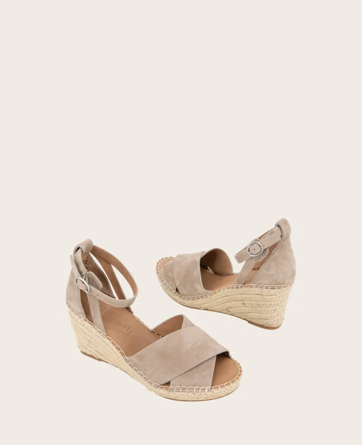 GENTLE SOULS - Charli Suede X-Band Espadrille Wedge Sandal>Kenneth Cole Online