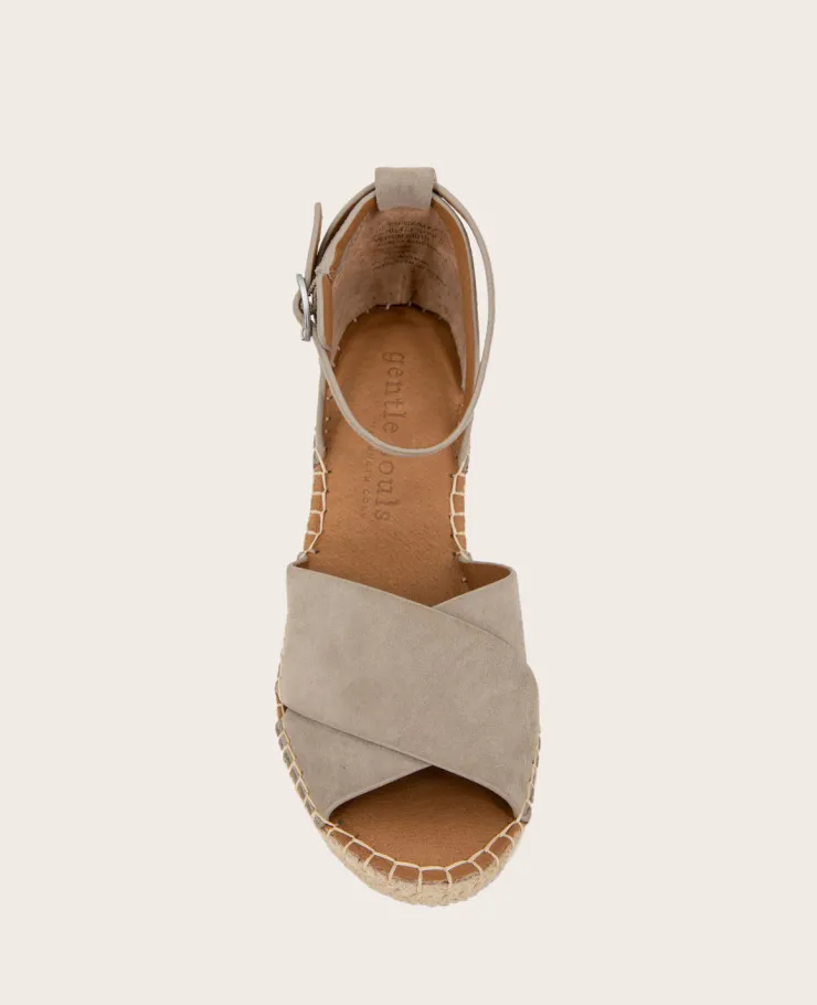 GENTLE SOULS - Charli Suede X-Band Espadrille Wedge Sandal>Kenneth Cole Online