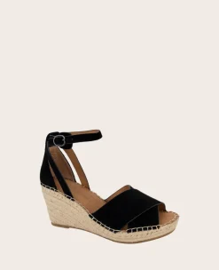 GENTLE SOULS - Charli Suede X-Band Espadrille Wedge Sandal><noscript><img width=