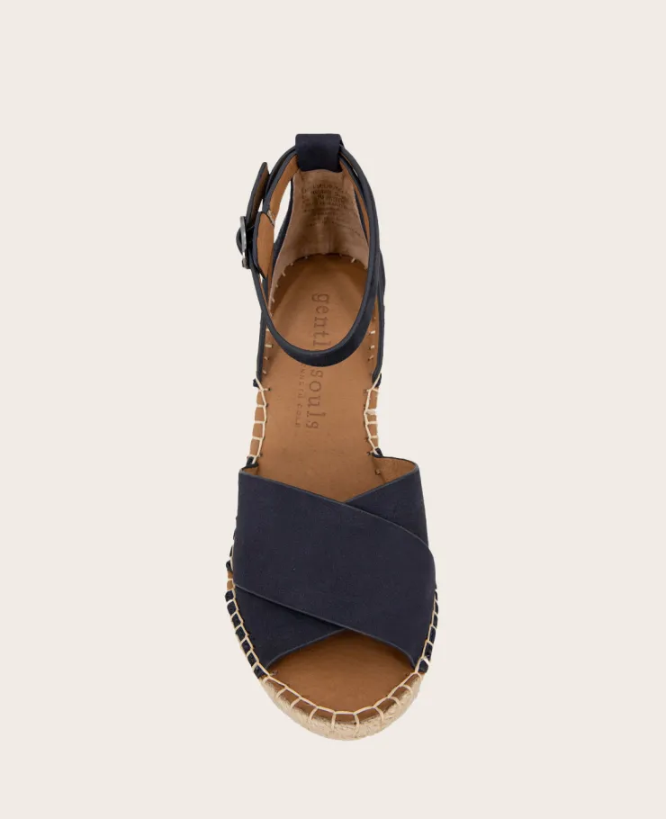 GENTLE SOULS - Charli Suede X-Band Espadrille Wedge Sandal>Kenneth Cole