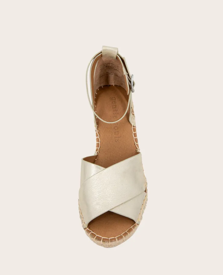 GENTLE SOULS - Charli Suede X-Band Espadrille Wedge Sandal>Kenneth Cole Sale