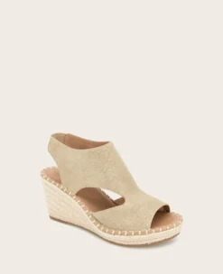 GENTLE SOULS - Cody Metallic Suede Espadrille Wedge><noscript><img width=