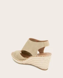 GENTLE SOULS - Cody Metallic Suede Espadrille Wedge><noscript><img width=